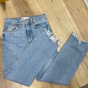 Zara women the dreed flare jeans